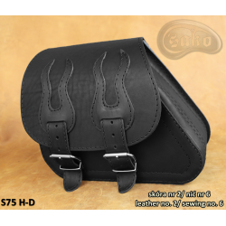 LEATHER SADDLEBAG S75 H-D DYNA