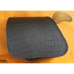 LEATHER SADDLEBAG S761 CROCODILE H-D SPORTSTER without bracket