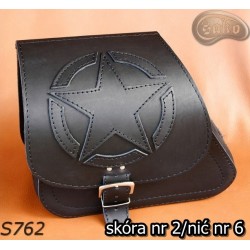 LEATHER SADDLEBAG S762 H-D DYNA  without bracket