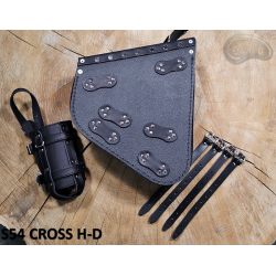 LEATHER SADDLEBAG S54 CROSS H-D SOFTAIL