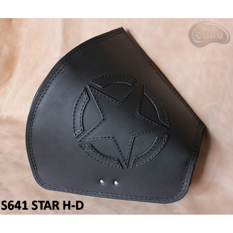 LEATHER SADDLEBAG S641 STAR H-D SOFTAIL