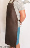 Grembiule protettivo in pelle F11 BROWN/macellaio/saldatura/cuoco/barbecue/fabbro