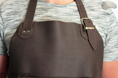 Grembiule protettivo in pelle F11 BROWN/macellaio/saldatura/cuoco/barbecue/fabbro