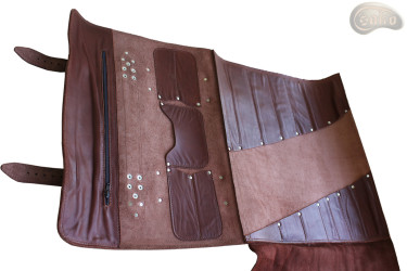 Borsa / custodia per coltelli COGNAC ( modello 2)