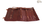 Coperta sacchetto / coltello COGNAC CON CERNIERA LAMPO (modello 3)
