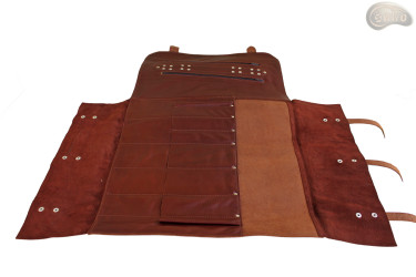 Coperta sacchetto / coltello COGNAC CON CERNIERA LAMPO (modello 3)