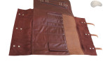 Coperta sacchetto / coltello COGNAC CON CERNIERA LAMPO (modello 3)
