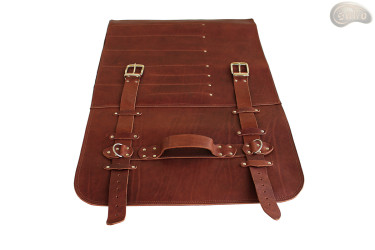 Coperta sacchetto / coltello COGNAC CON CERNIERA LAMPO (modello 3)