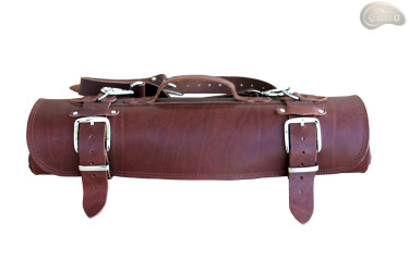 Coperta sacchetto / coltello COGNAC CON CERNIERA LAMPO (modello 3)