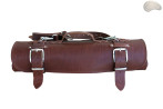 Coperta sacchetto / coltello COGNAC CON CERNIERA LAMPO (modello 3)