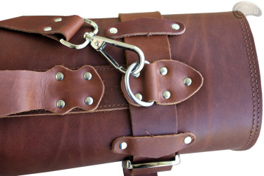 Coperta sacchetto / coltello COGNAC CON CERNIERA LAMPO (modello 3)