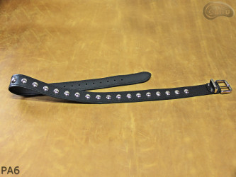 Cintura per pantaloni/gonna in pelle PA6 con rivetti decorativi da 17 mm
