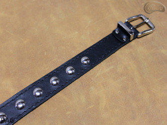 Cintura per pantaloni/gonna in pelle PA6 con rivetti decorativi da 17 mm