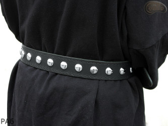 Cintura per pantaloni/gonna in pelle PA6 con rivetti decorativi da 17 mm