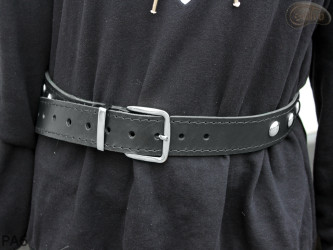 Cintura per pantaloni/gonna in pelle PA6 con rivetti decorativi da 17 mm