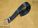 Cintura per pantaloni/gonna in pelle PA7 con teschi