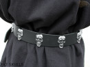Cintura per pantaloni/gonna in pelle PA7 con teschi