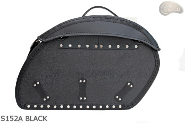 LEATHER SADDLEBAGS S152 BLACK