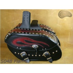 LEATHER SADDLEBAGS S04 FLAME  **TO REQUEST**