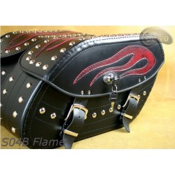 LEATHER SADDLEBAGS S04 FLAME  **TO REQUEST**