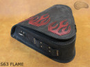 LEATHER SADDLEBAG S63 FLAME H-D SOFTAIL