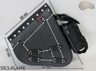 Borsa da moto S63 FLAME H-D SOFTAIL