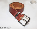 Cintura per pantaloni in pelle PA9 color cognac