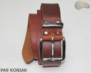 Cintura per pantaloni in pelle PA9 color cognac
