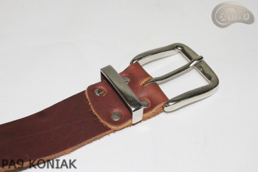 Cintura per pantaloni in pelle PA9 color cognac