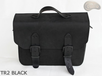 Borsa a tracolla in pelle TR2 BLACK