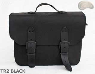 Borsa a tracolla in pelle TR2 BLACK