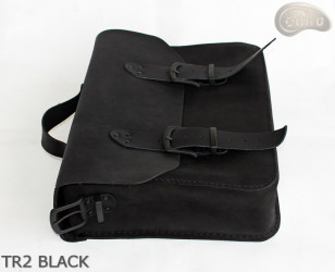 Borsa a tracolla in pelle TR2 BLACK