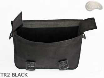 Borsa a tracolla in pelle TR2 BLACK