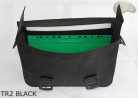 Borsa a tracolla in pelle TR2 BLACK