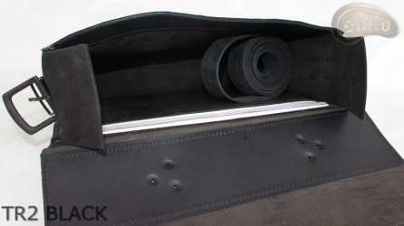 Borsa a tracolla in pelle TR2 BLACK
