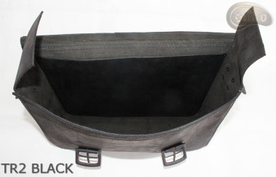 Leather shoulder bag TR2 BLACK