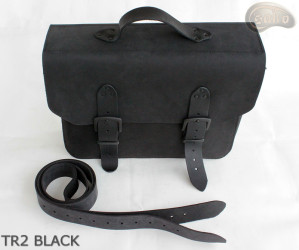 Borsa a tracolla in pelle TR2 BLACK