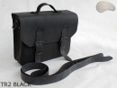 Borsa a tracolla in pelle TR2 BLACK