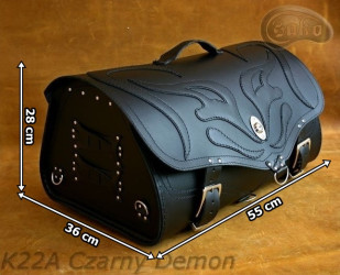 Bauletto per moto K22 BLACK DEMON con serratura