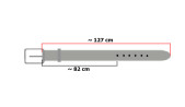 Cintura per pantaloni in pelle PA10 W&ROGERS con puntale in metallo
