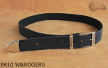 Cintura per pantaloni in pelle PA10 W&ROGERS con puntale in metallo