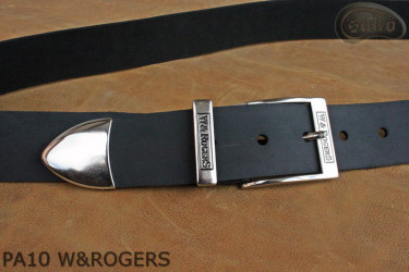 Cintura per pantaloni in pelle PA10 W&ROGERS con puntale in metallo