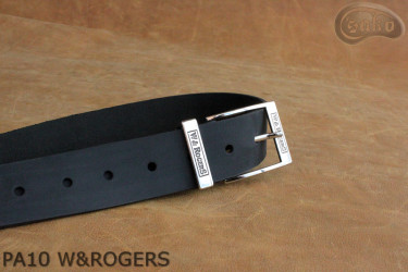 Cintura per pantaloni in pelle PA10 W&ROGERS con puntale in metallo
