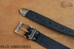 Cintura per pantaloni in pelle PA10 W&ROGERS con puntale in metallo