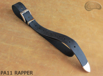 Cintura per pantaloni in pelle PA11 RAPPER con puntale in metallo
