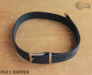 Cintura per pantaloni in pelle PA11 RAPPER con puntale in metallo