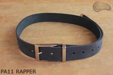 Cintura per pantaloni in pelle PA11 RAPPER con puntale in metallo