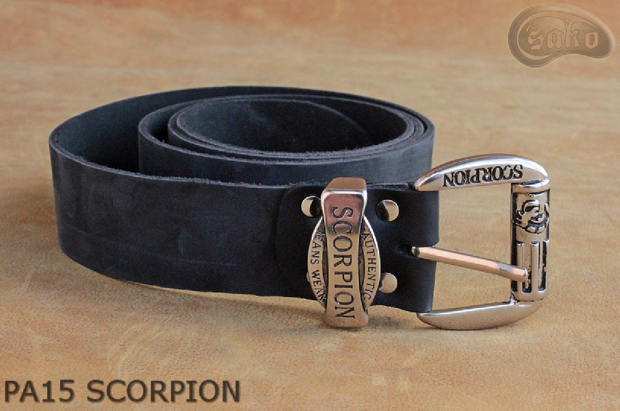 Cintura per pantaloni in pelle PA15 SCORPION