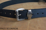 Cintura per pantaloni in pelle PA15 SCORPION