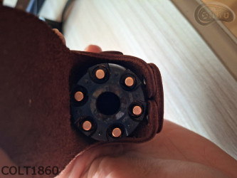 Copri fondina E3 MARRONE3 per il tamburo del revolver Remington calibro 44  COLT1860
